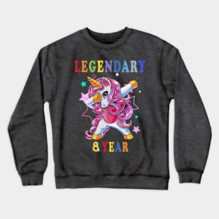 8th birthday unicorn Crewneck Sweatshirt
